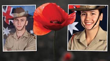  Private Aydin Merdjanic and private Stephanie Georgalis share their thoughts on why Anzac Day is important to them and the significance behind the day. Picture supplied.
