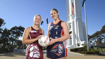 Wodonga's Ellie Ainsworth and Wodonga Raiders' Taylor Donelan will take to the court against each other in the clubs' Anzac Day game. Picture by Mark Jesser