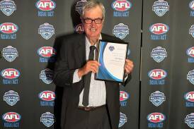 Holbrook's Bert Haynes was inducted into the NSW Australian Football Hall of Fame at a gala dinner at the Sydney Cricket Ground (SCG) on Friday night.