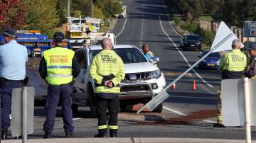 The scene of the crash at the intersection of Logan and Burrows roads on Thursday morning. Picture by Blair Thomson