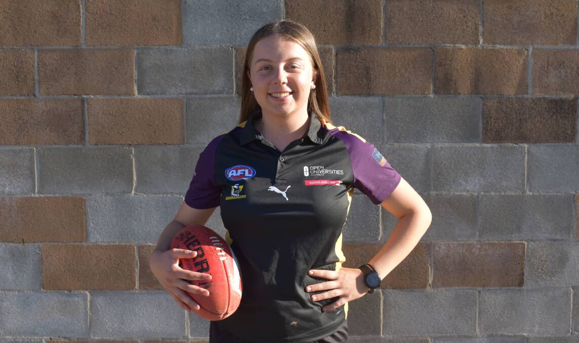 BRING IT ON: Kristy Whitehead will be a Port Melbourne player next year after impressing for Wodonga Raiders and the Murray Bushrangers. She spent years playing netball and football for hometown club Corryong.