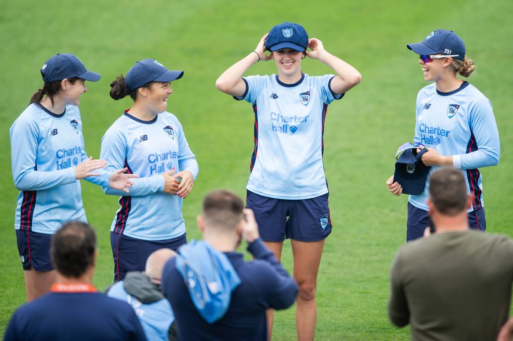 Ebony Hoskin receives cap #264 ahead of her debut for NSW against Queensland at North Sydney Oval. The 19-year-old, from Howlong, picked up three wickets that day including one with her very first delivery in state cricket.