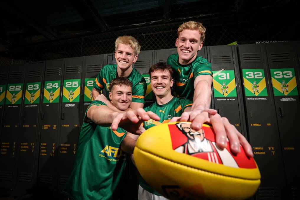 Foster, Archer, Cody and Flynn Gardiner have had no trouble getting their hands on the footy this year. Picture by James Wiltshire