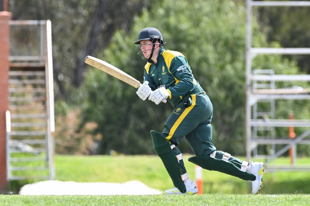 Tail-ender Blake Elliott added four runs to the North Albury total. Picture by Mark Jesser