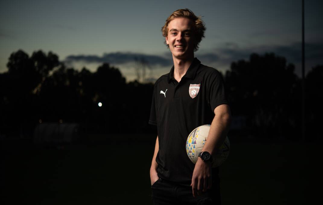 NEW DIRECTION: Jordan Hore's form at Murray United earned him trials at Melbourne Victory before the Border outfit withdrew its NPL licence. He's now enjoying his soccer with Wangaratta in AWFA. Picture: MARK JESSER