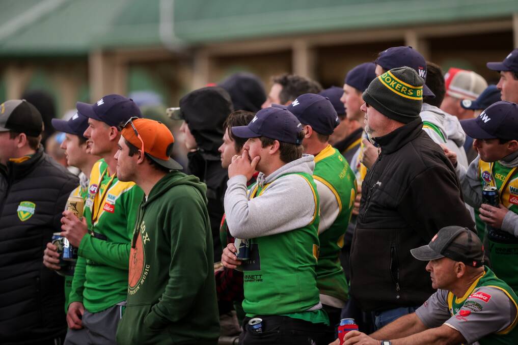 There was plenty of green and gold in the crowd at Walbundrie. Picture by James Wiltshire