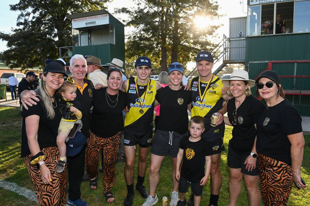 Joel Mackie's family were there to cheer him on in the grand final. Picture by Mark Jesser