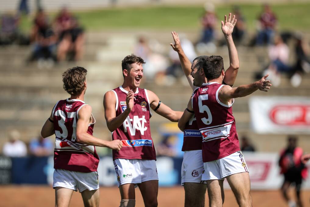 Nick Hynes booted two goals on his Wodonga debut away to Lavington. Picture by James Wiltshire