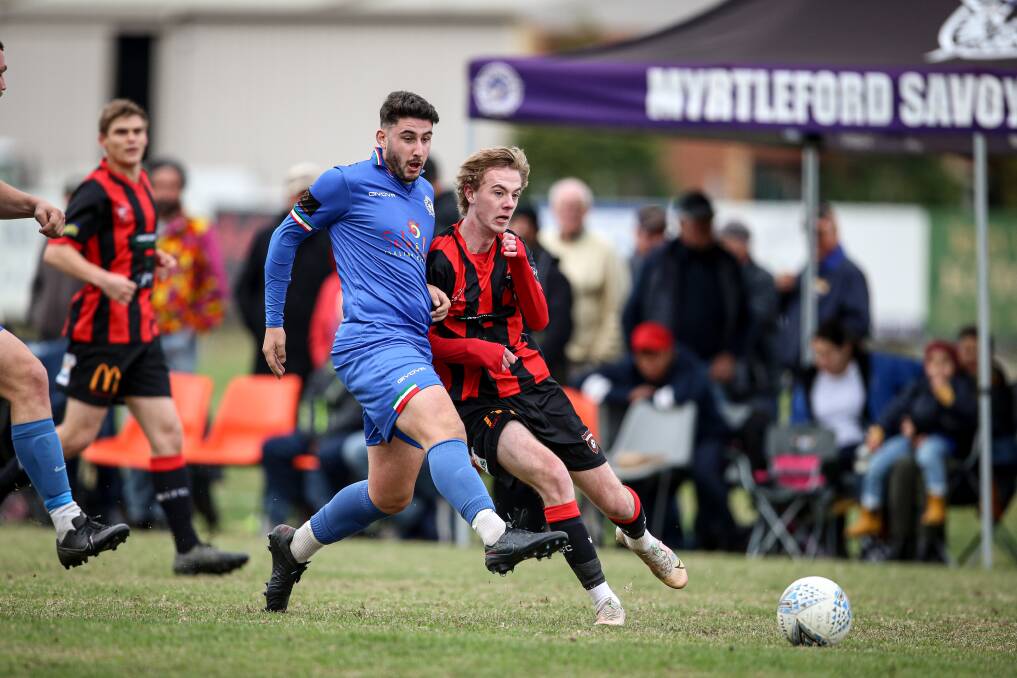 Jordan Hore in action for Wangaratta against Myrtleford. Picture: JAMES WILTSHIRE