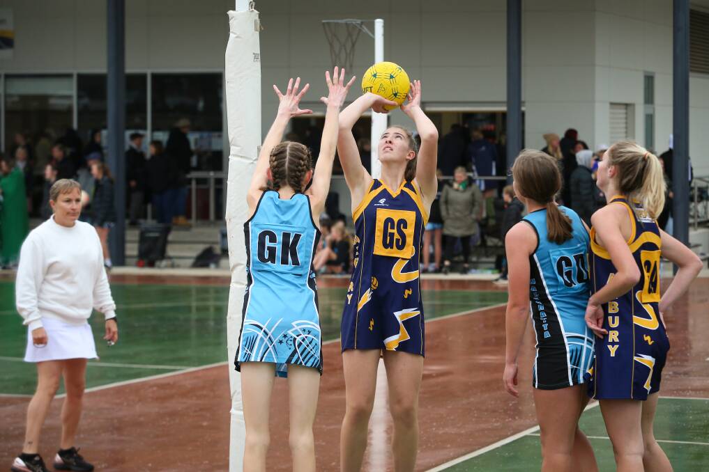 Eliza Mooney playing for the Albury rep team; she has worked hard on the defensive side of her game over the last two years. Picture by James Wiltshire