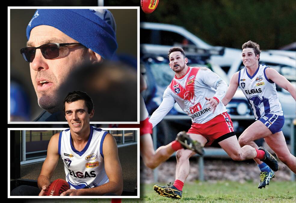 Darren Holmes, top left, will have Ben McIntosh working alongside him as one of two new assistant coaches next year as Yackandandah target an improvement on sixth place in the TDFL. Pictures by Mark Jesser and James Wiltshire