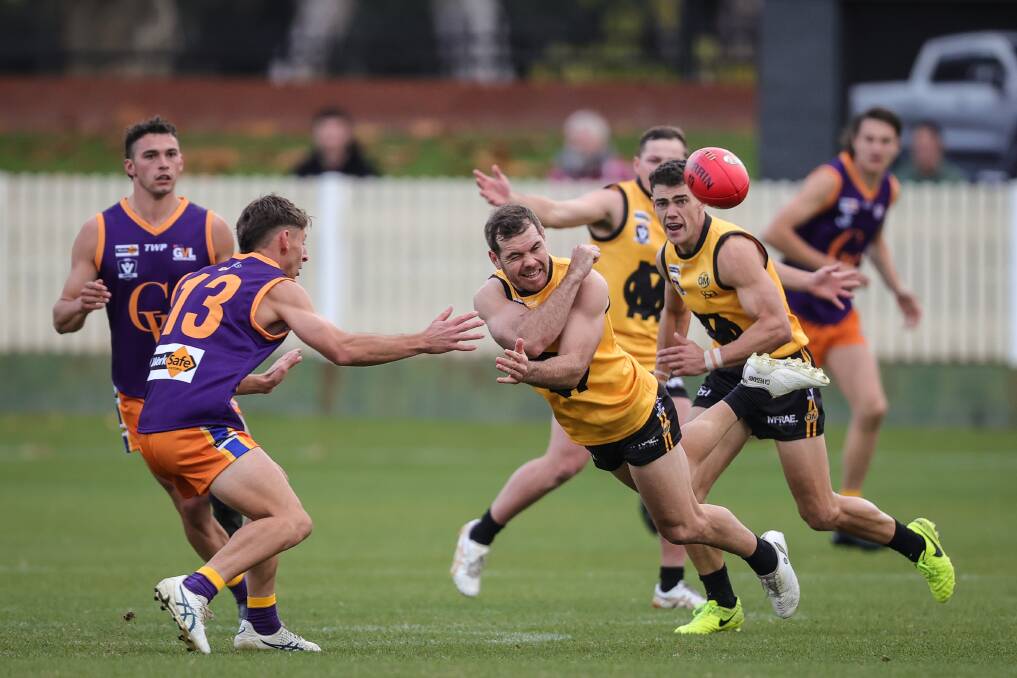 Brodie Filo playing interleague for the Ovens and Murray against the GVL. Picture by James Wiltshire
