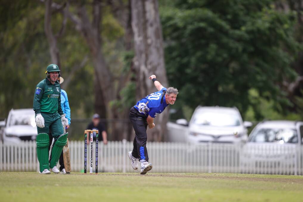 Dan Christian comes charging in to bowl at Ball Park. Picture by James Wiltshire