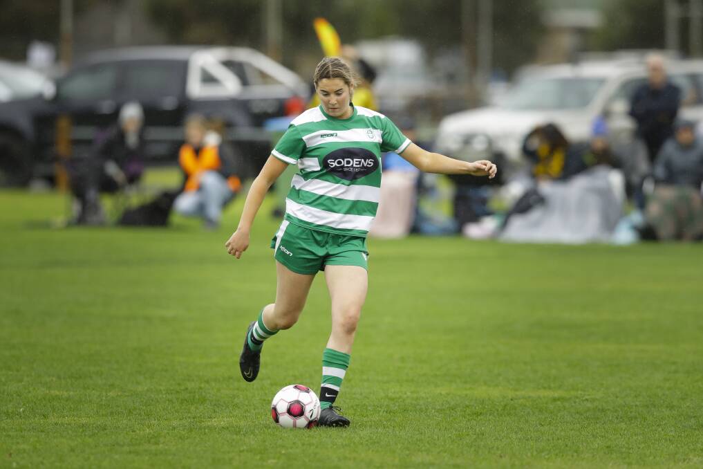 Zarlie Goldsworthy played for Albury United in the Albury-Wodonga Football Association. Picture by Ash Smith.