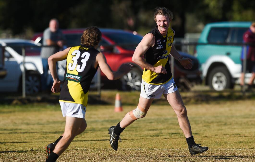 George Alexander kicked 38 goals in 2019, his last season at Osborne before joining Ganmain-Grong Grong-Matong in the Riverina League. The big forward has returned to the Tigers for season 2023. Picture by Mark Jesser