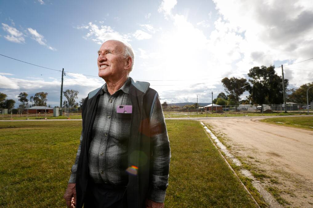 Albury Show Society president Wal Blezard is sure about going ahead with the 2022 show despite challenges with floods and works for a new caravan park on the showgrounds. Picture by James Wiltshire