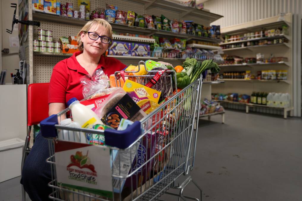Albury Wodonga Regional FoodShare's community pantry co-ordinator Nicole Eirth shares food and meals with welfare agencies, schools and community centres. Picture by James Wiltshire.