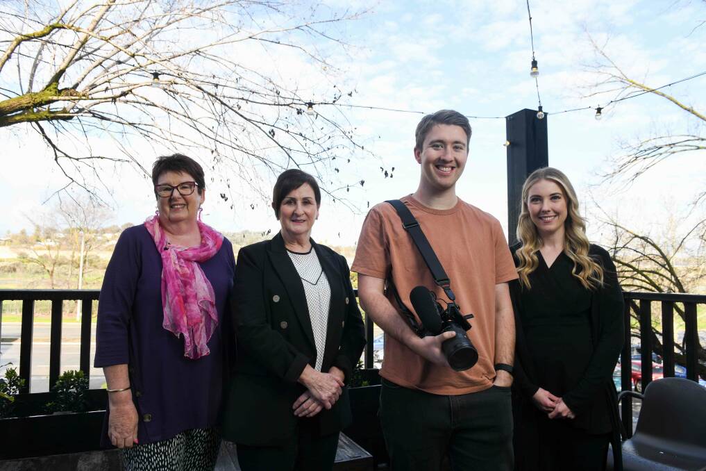 Celebrants Sharon Milsome, Leonie Duryea, Videographer Harrison Slattery and hairdresser Kelsey Lewington are among those recognised in a regional wedding awards. Picture by Tara Trewella. 