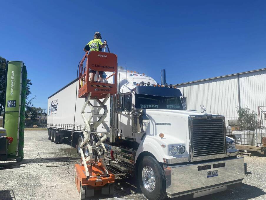 Truck Fleet Wash owner Brett Cameron says it's been a great adventure starting to truck wash, meeting people and providing a fast service so truckies can keep moving. Picture supplied.