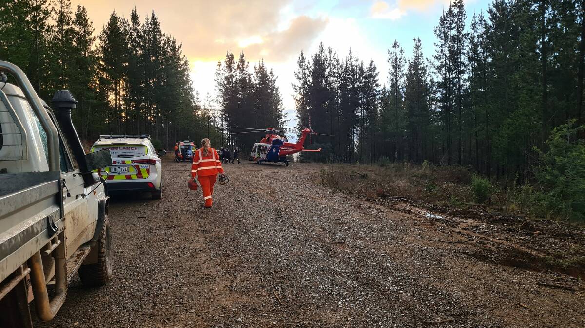 Wodonga SES also helped on the scene. Picture by Tallangatta SES.