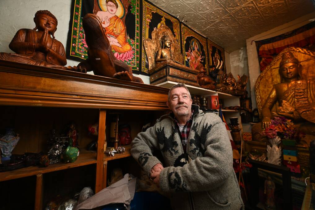 REBORN JOY: Life has been difficult after the loss of his husband for The Buddha Shop owner Gary Hayward but he hasn't lost all hope, saying he will keep "striving with great accomplishments". Picture: MARK JESSER
