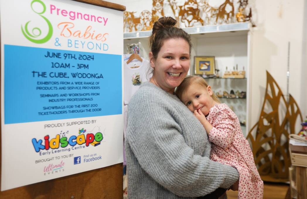 Nikita Schneider, who owns Tiny Toes Luxury Soft Play, with daughter Clare Schneider, 2. looks forward to Sunday's expo where she will have her own stall. Picture by James Wiltshire.