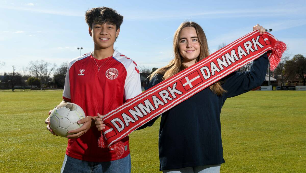 Danish exchange student Daniel Larsen, 15, and Albury resident Ruby Kadaoui, 16 say it's a little friendly competition between the two countries. 