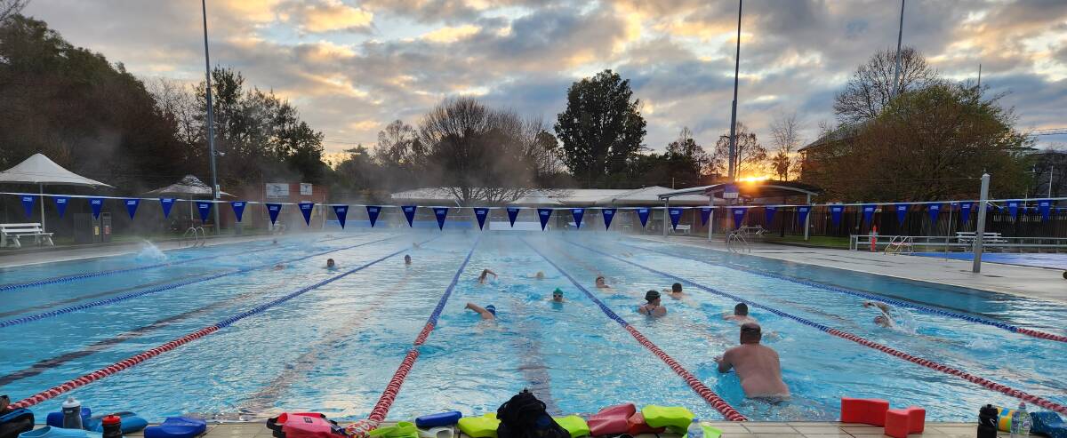 The extended season at Albury will come to an end on Friday, although it has been popular with swimmers throughout Winter. Picture by Jo Murphy. 