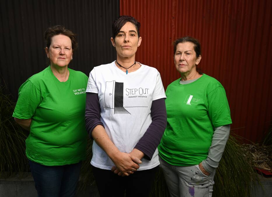 Organisers Jen Tait, Judy Langridge and Liz Marmo hope tomorrow's Albury march will help people across the Border to feel a sense of connection, to know they're not alone and that help is available. Picture by Mark Jesser