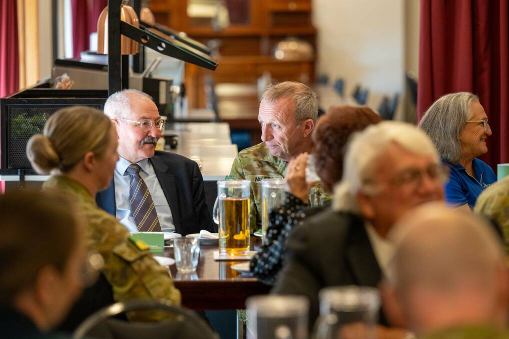 Wodonga mayor Ron Mildren joined around 40 other defence personal, as well as members from Albury Legacy, and Border emergency services for breakfast. Picture supplied