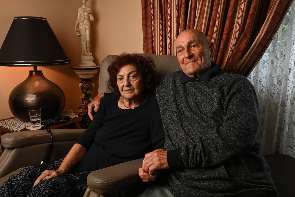 Giuliana and Salvatore Lupo say they live in fear after their terrifying ordeal when three masked men smashed their way through their back door and held them hostage while they ransacked their home. Picture by Mark Jesser