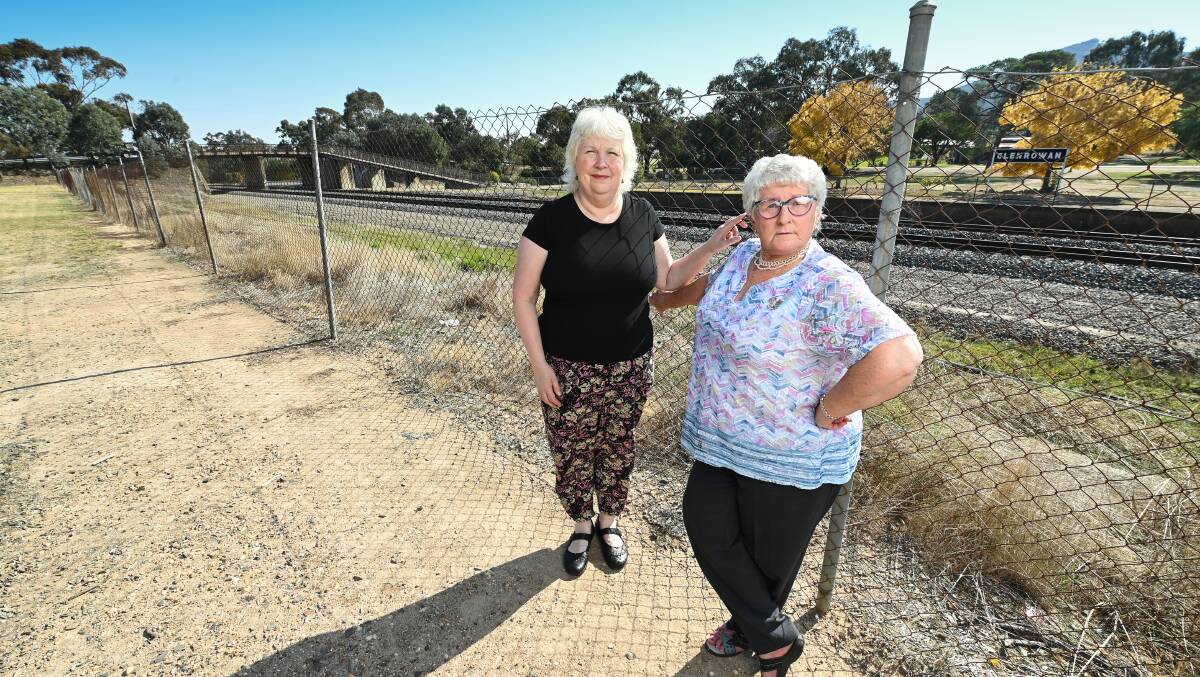 Glenrowan Improvers members Pamela Stirling and Helen Senior say the ARTC never considered their alternatives for another bridge site. Picture by Mark Jesser