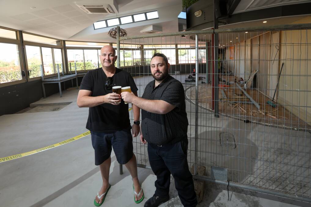 Northside Hotel local Daniel Anderson with general manager Nathaniel McPhee in the area where the bistro will be extended to. Picture by James Wiltshire
