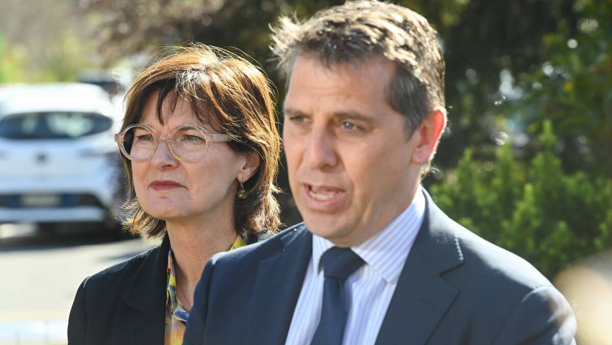 Victorian Health Minister Mary-Anne Thomas and NSW Health Minister Ryan Park pictured in September last year. Picture by Mark Jesser