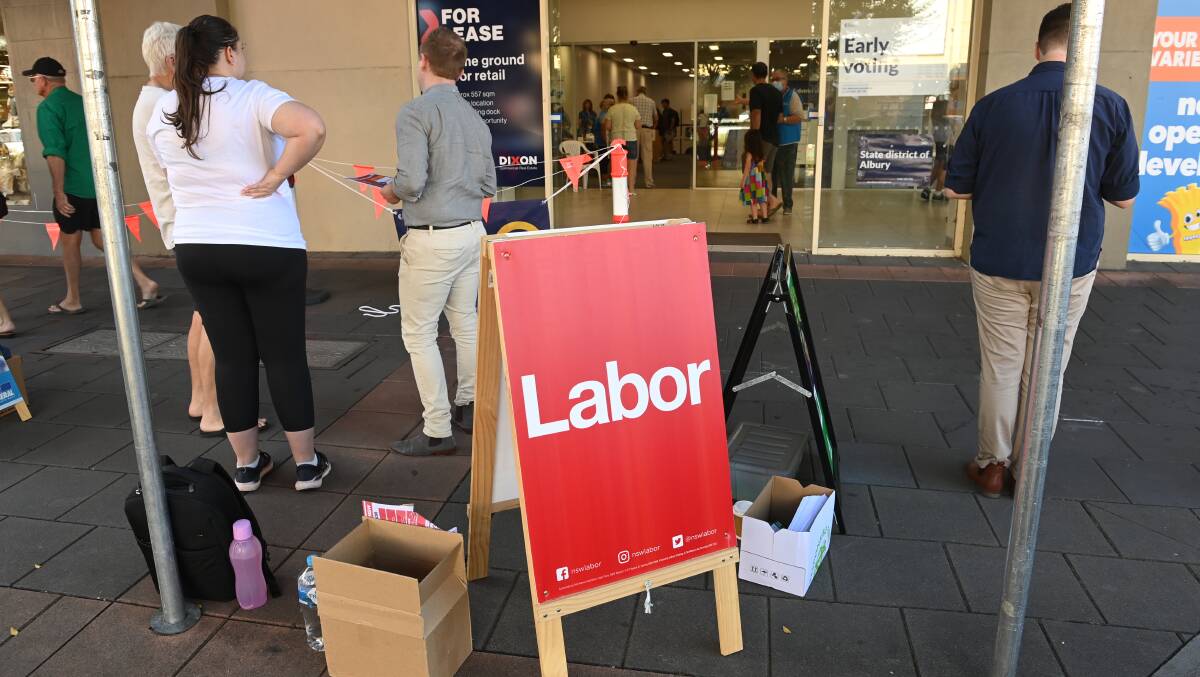 NSW Electoral Commission Albury election manager Matt Mitchell said "it had been a busy morning". Picture by Mark Jesser