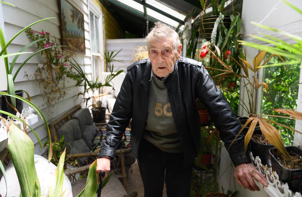 Wandiligong pensioner Bernard Eden has received two positive test results for Japanese encephalitis, a condition he believes was transmitted from mosquitoes breeding in his "swamp-like" property. Picture by Mark Jesser 