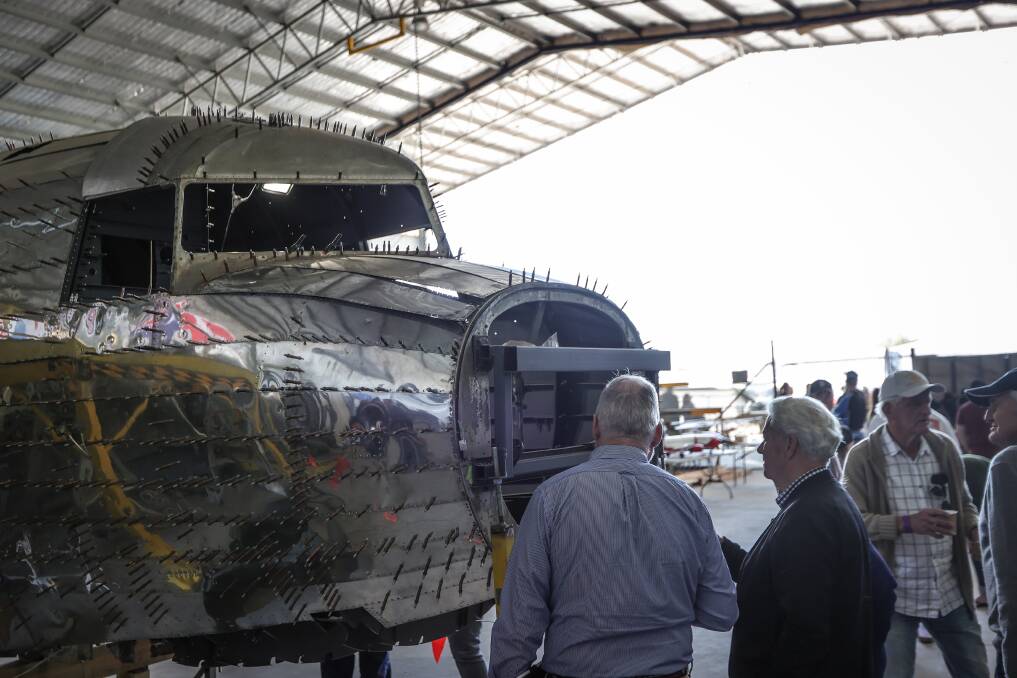 The replica of the Uiver in its dedicated hangar at Albury airport. Picture by James Wiltshire