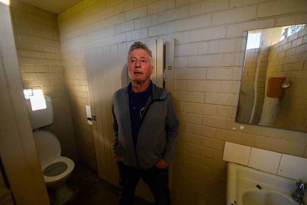Melrose Football Club president David Pye say there are only two single toilets at the Lavington ground. Picture by Mark Jesser