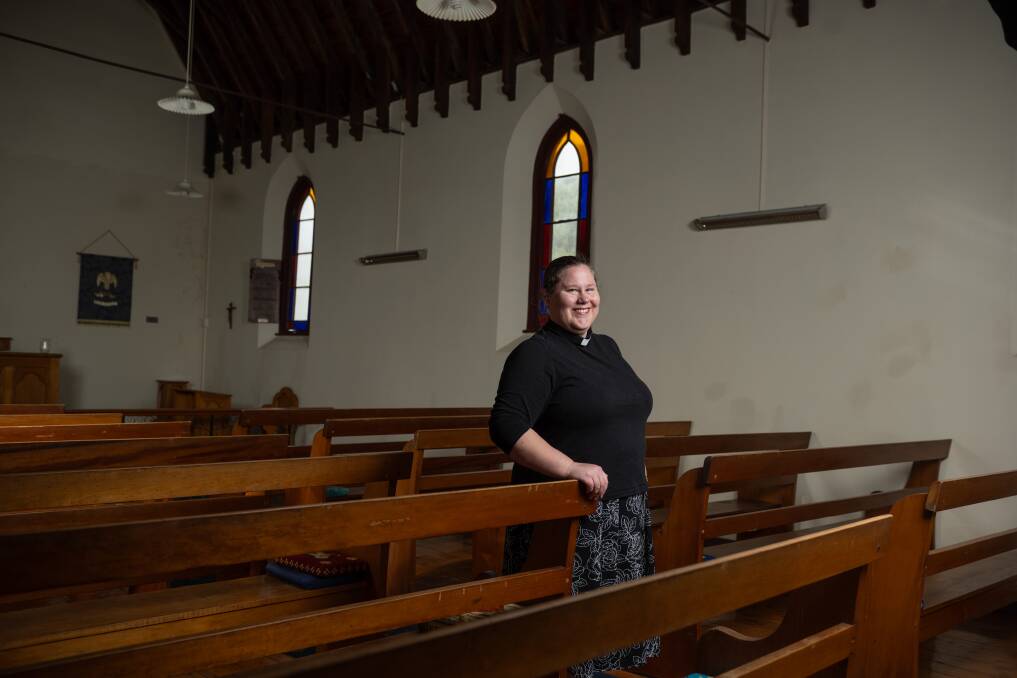 Reverend Payne at St John's Anglican Church at Thurgoona said for several years the only parishioners to enter the building have been a few bats. Picture by Tara Trewhella