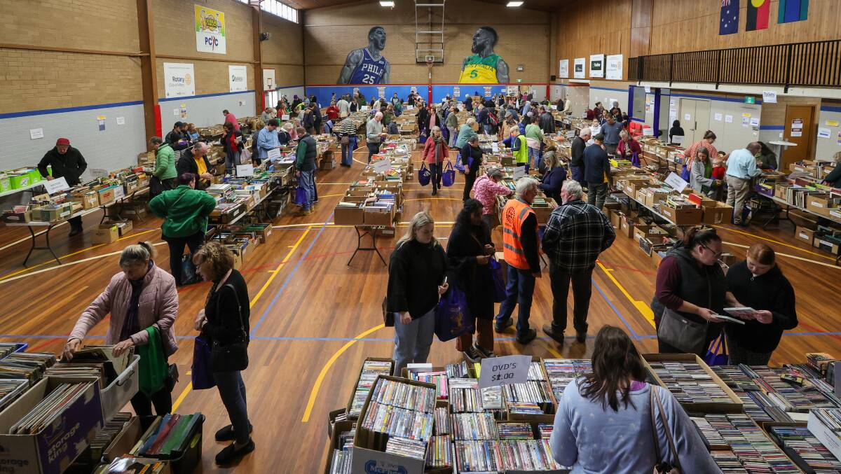 Visitors to the Albury-Wodonga Book fair organised by the Rotary Club of Albury North could choose from thousands of quality second-hand books. Picture by James Wiltshire