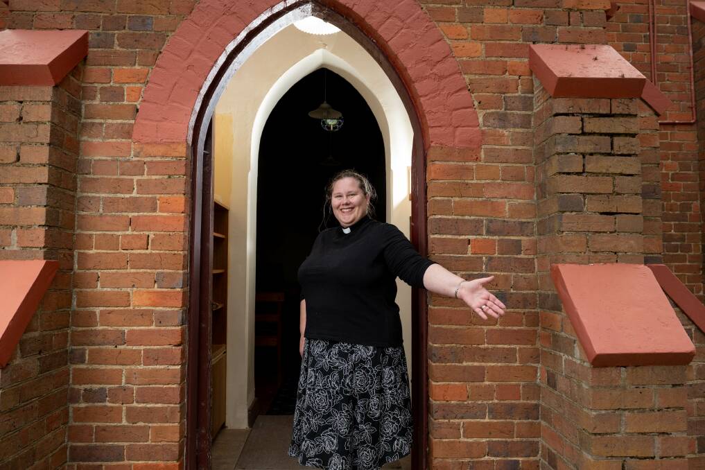Reverend Emily Payne, at St John's Anglican Church at Thurgoona, says she hopes the reopened church will attract local parishioners who previously had to go to Lavington. Picture by Tara Trewhella 
