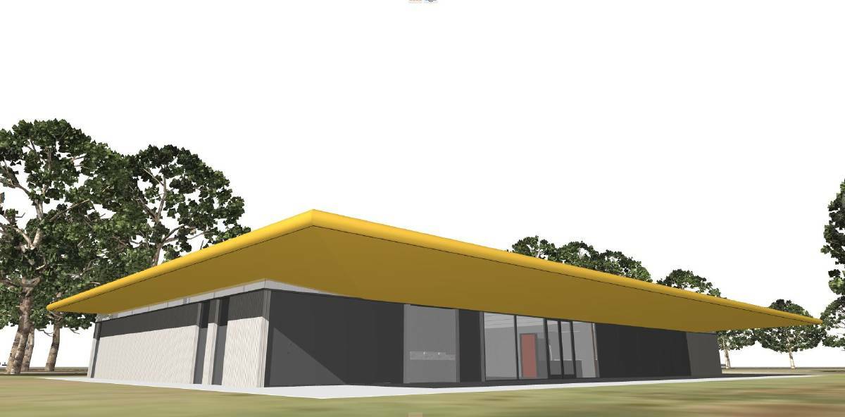 An image of the proposed new club room proposed for Melrose Park. Picture supplied by Albury Council