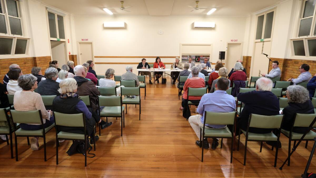 About 40 people attended Wangaratta's CWA Hall on Tuesday night for a Voice forum organised by the Liberal Party. Picture by James Wiltshire