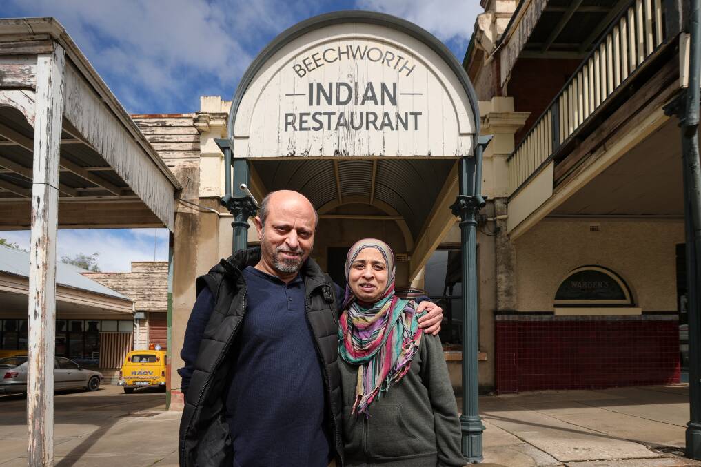 Everyone at Beechworth is invited to Shabbir Hussain and his wife Asra's farewell banquet on Saturday, a sad day for the couple who are moving to Melbourne but may well return to Beechworth next year. Picture by James Wiltshire 