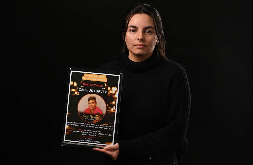 Tahlia Biggs has organised a vigil at Lavington tomorrow night for Cassius Turvey, not just as a mark of respect for the boy, but to highlight the trauma Indigenous people face every day. Picture by Mark Jesser