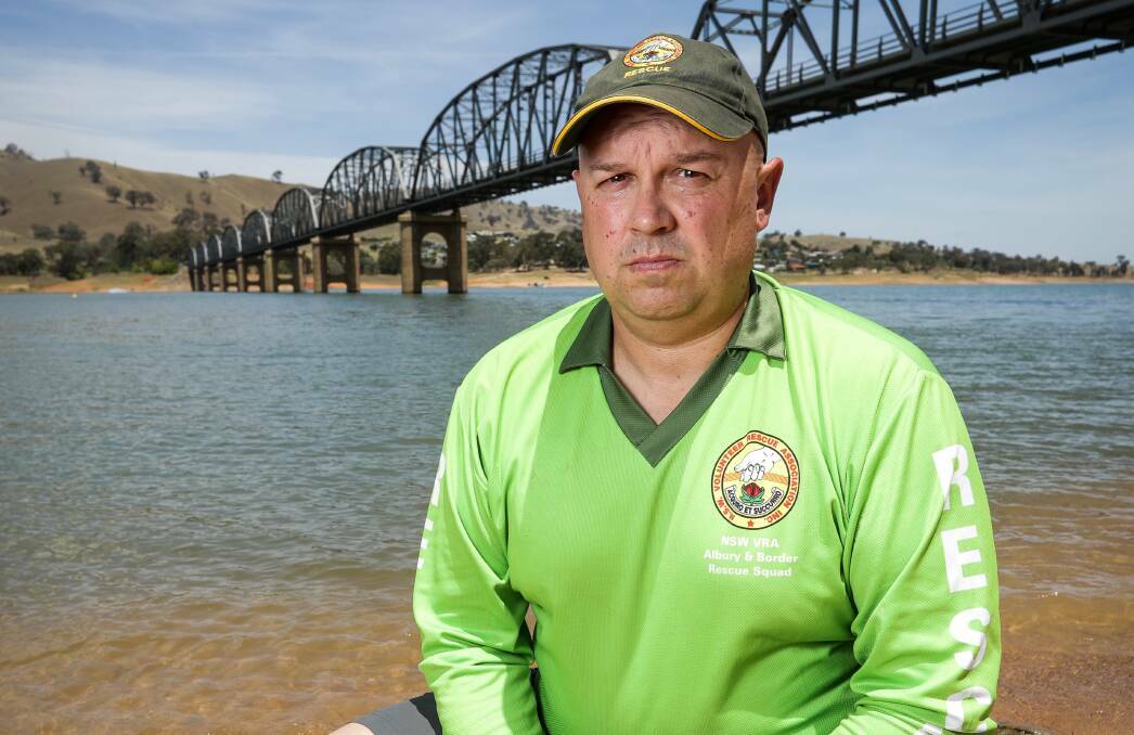 Albury and Border Rescue Squad captain Paul Marshall says multilingual signs will be placed at popular swimming spots next year. Picture by James Wiltshire
