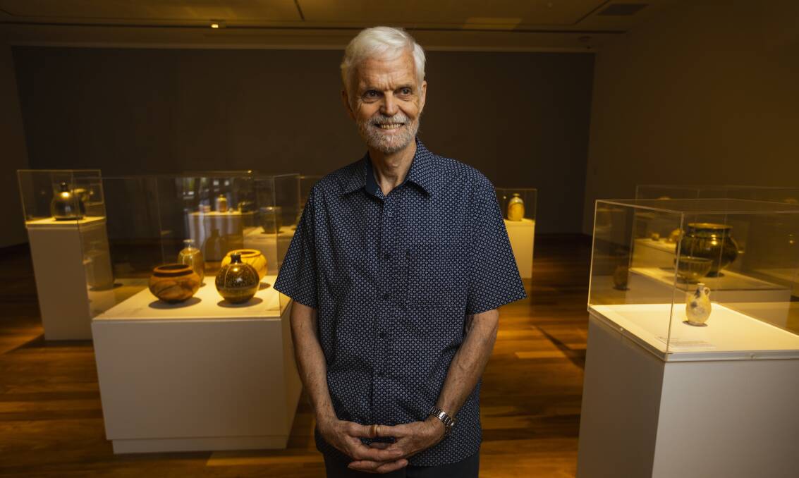 Yackandandah potter John Dermer reflects on his celebrated career in the retrospective exhibition "A Life In Clay". Picture by Ash Smith.
