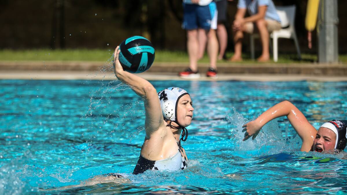 Albury Sharks coach Leah Dodd struck the back of the net nine times as her side beat out Northside Stingrays 19-1 during Sunday's action. Picture by James Wiltshire