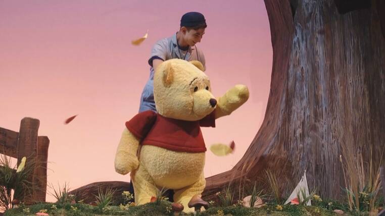 Winnie the Pooh: The New Stage Adaptation (still from the production, above) is directed by Australian-born American, Jonathon Rockefeller. He said the show is "cheaper than therapy" for children, and parents. Picture supplied by Rockefeller and Disney