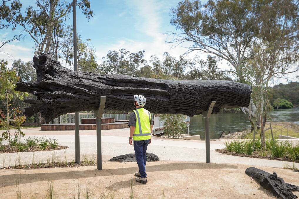 Bungambrawatha is the latest public artwork commissioned by Albury council. Picture by James Wiltshire